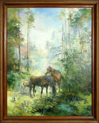 Прогулка в лесу. х.,м.,2004 г.